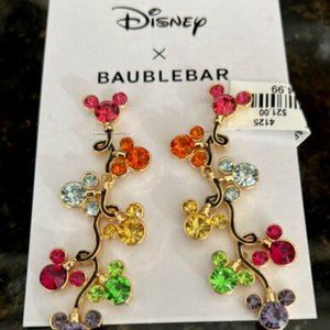 NEW BAUBLE BAR MICKEY HEAD "CHRISTMAS LIGHT" EARRINGS
